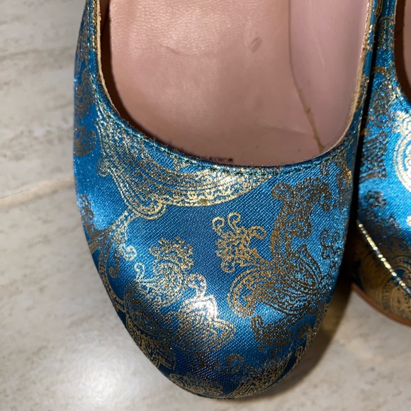 High heels shimmering gold paisley - Picture 5 of 5